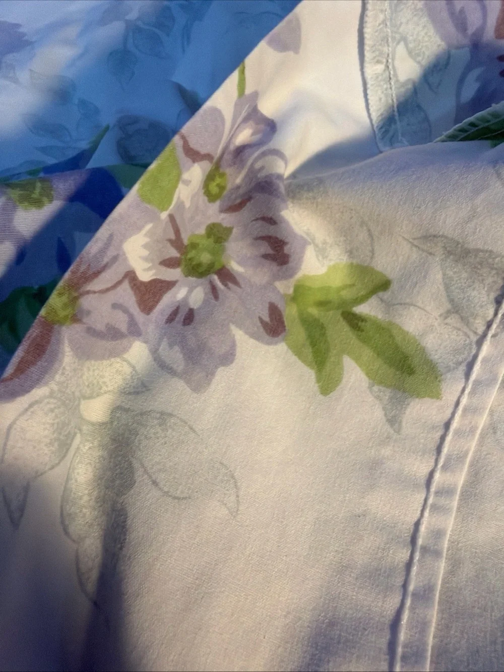 Floral Lavender and Green Home watercolor Pillowcase - Martha Stewart everyday